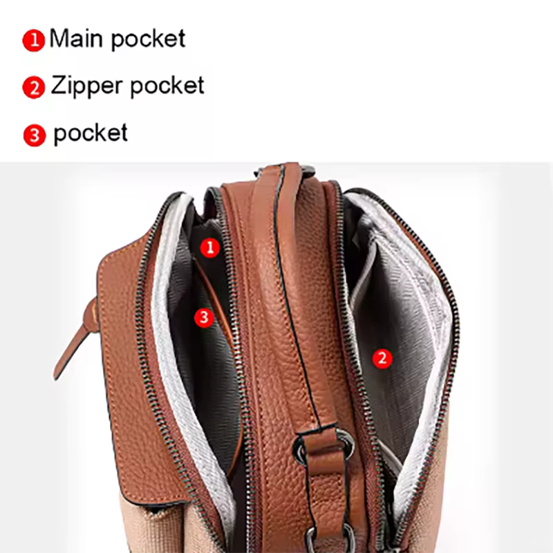 Sac fourre-tout vintage à carreaux pour femme - Toile de qualité - Mélange de cuir, haut élégant - S