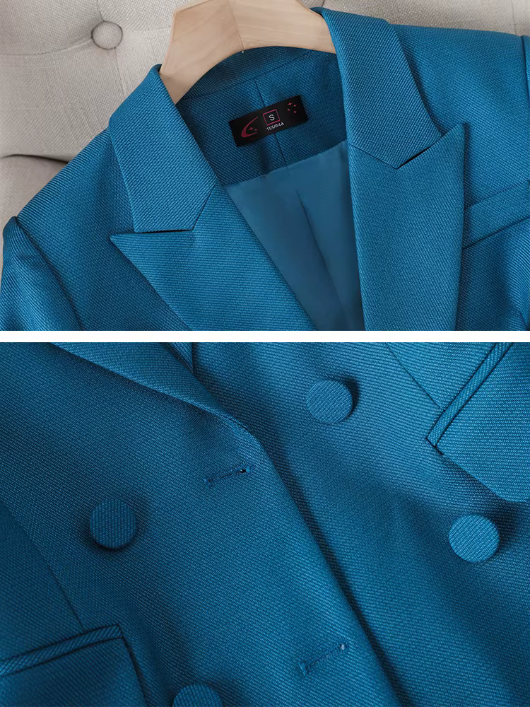 Blazer et pantalon imbibés pour femme, veste à manches longues, surintendant ser, vêtements de trava