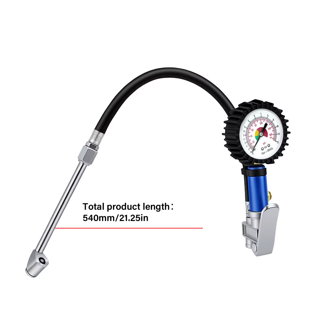 Pistolet de gonflage pour pneus, jauge de gonflage, pompe, 12 gonfleurs de pneus auto-serrables avec