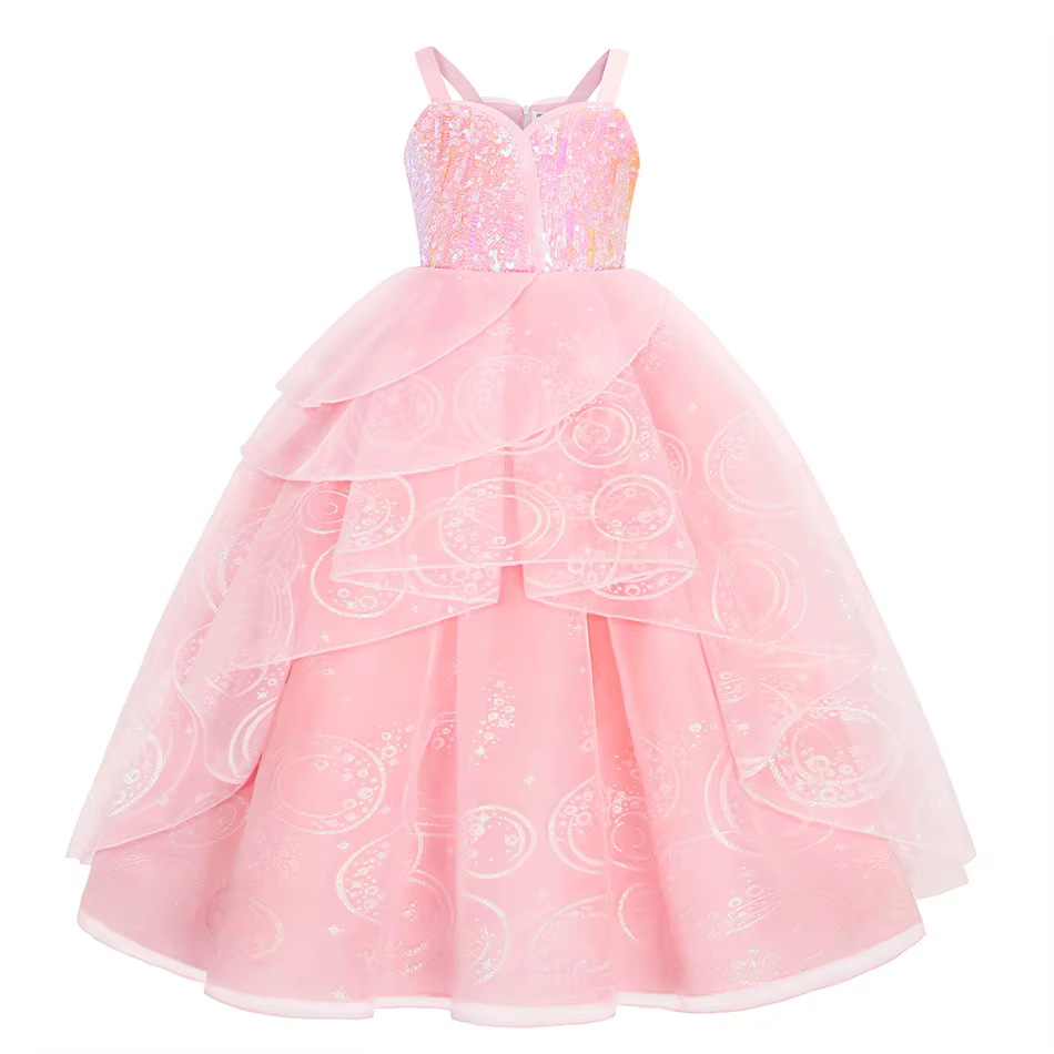 Robe de princesse pour filles, Elsa Anna, blanche-neige, aurore Belle raiponce, pêche, Costume d'hal