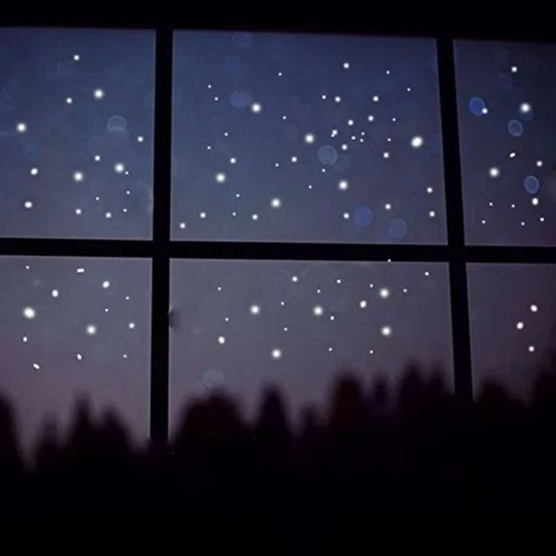 Autocollants muraux lumineux en vinyle, 407 pièces, décoration murale, étoile qui brille dans la nui
