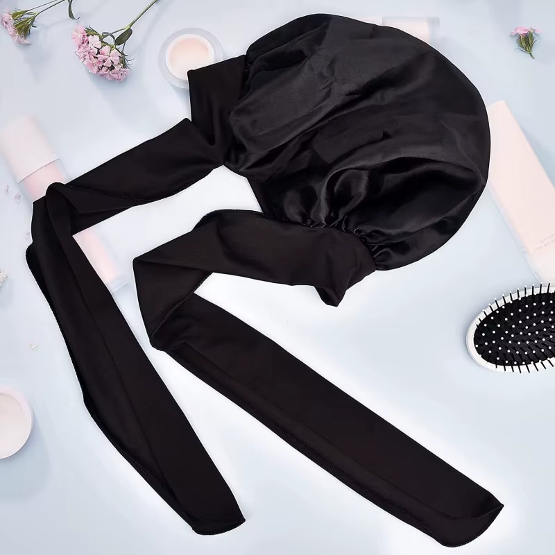 Femmes Satin solide chapeau De couchage nuit Bonnet De sommeil soins capillaires Bonnet Bonnet De Nu