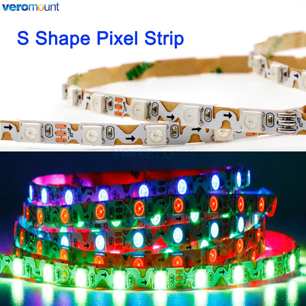 6mm étroit avec PCB S forme Flexible libre flexion WS2812B 5050 SK6812 3535 SMD adressable Pixel LED