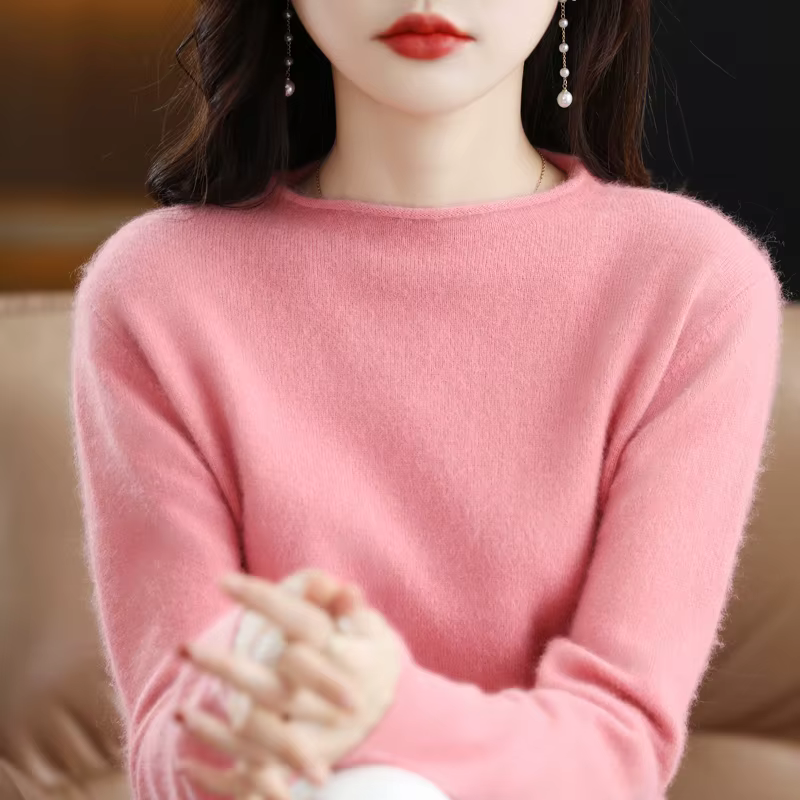 Pull décontracté à col rond pour femme, 2022 cachemire de vison, mode coréenne, automne et hiver, no