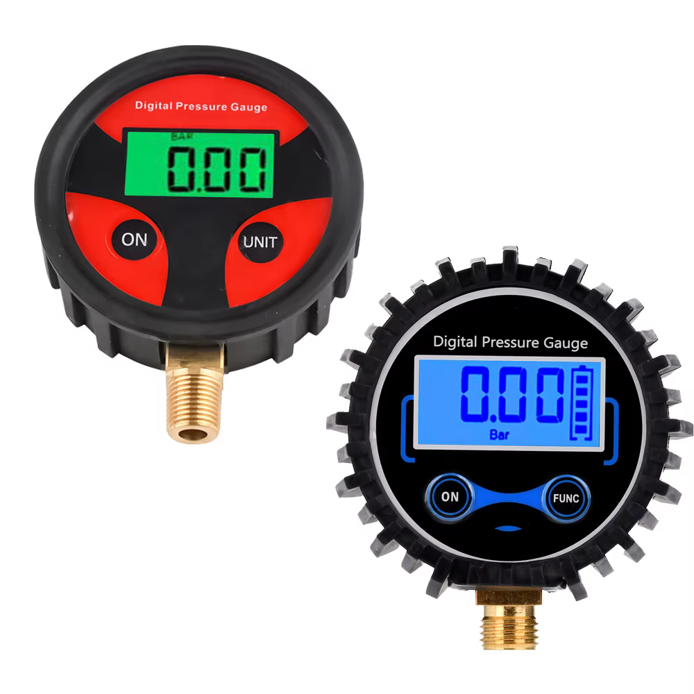 Manomètre numérique de pression d'air pour pneus, manomètre LCD avec LED et lumière LED pour voiture