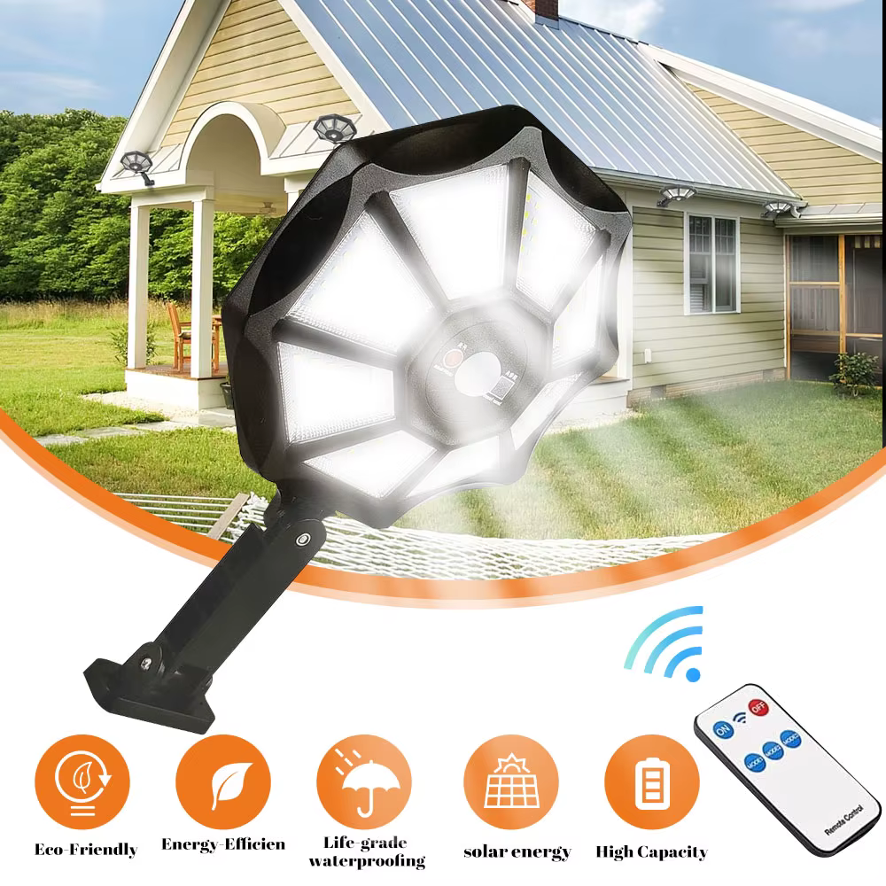 Lampes solaires LED étanches avec détecteur de mouvement, budgétaire de sécurité extérieur, applique