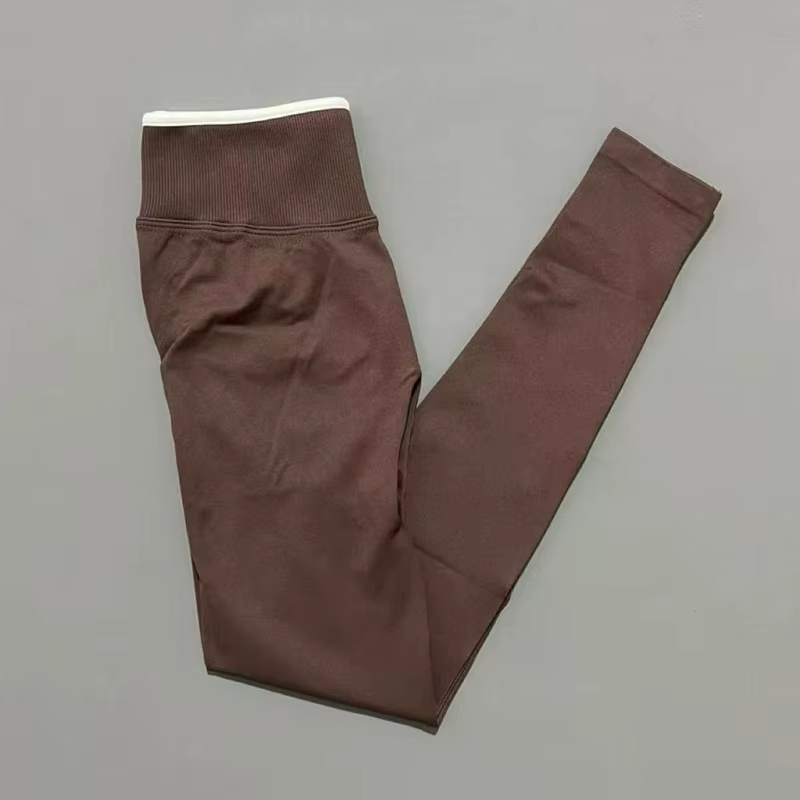 Leggings de yoga taille haute sans couture pour femme, effet ventre plat, extensibles, doux, confort