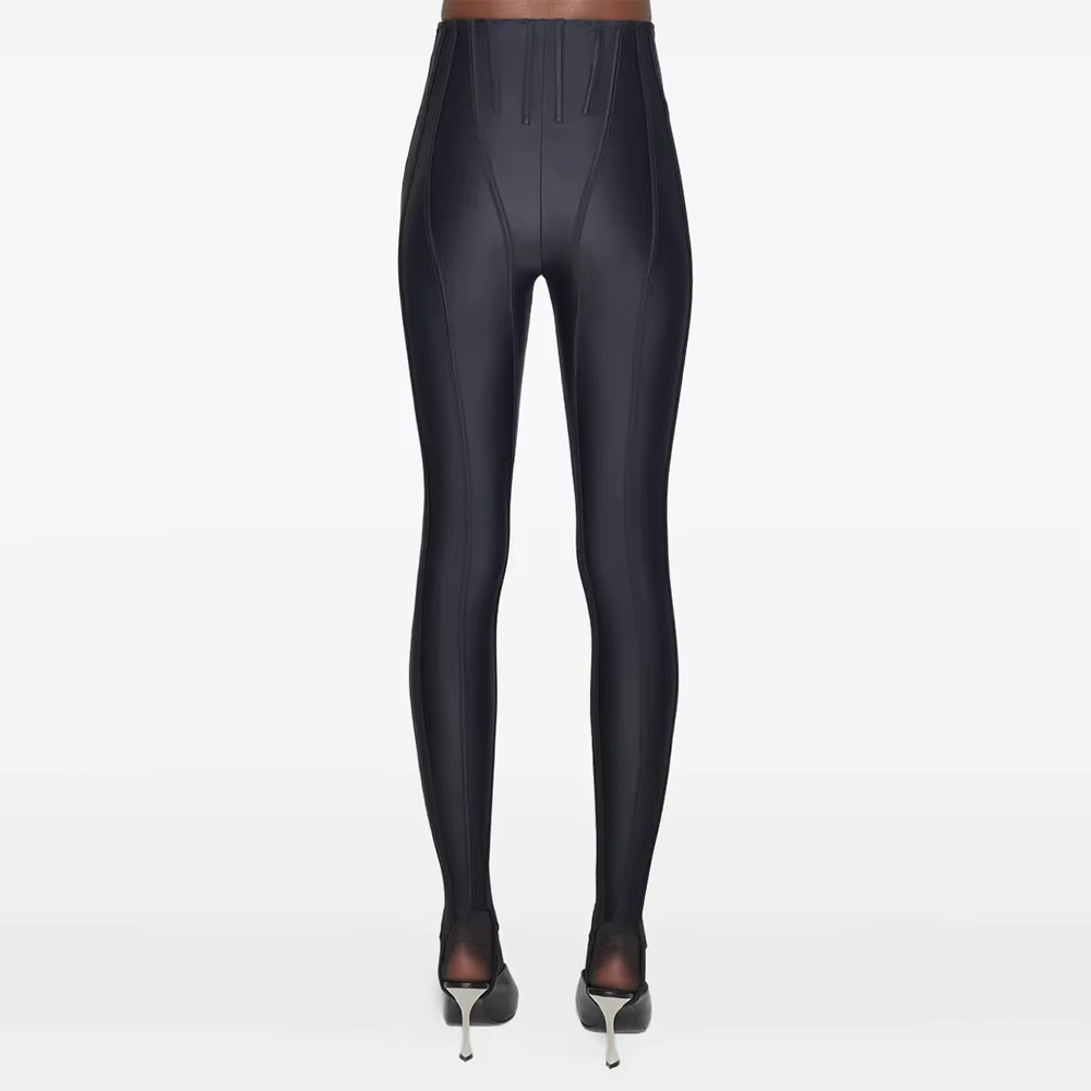 TWOTWINSTYLE solide épissé plis Chic pantalon femme taille haute minceur Streetwear minimaliste femm