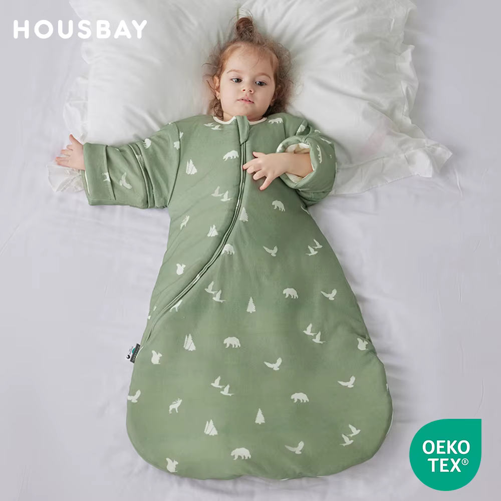 Sac de couchage pour bébé de 0 à 24 mois, avec manches amovibles, couverture anti-coup de pied, sacs