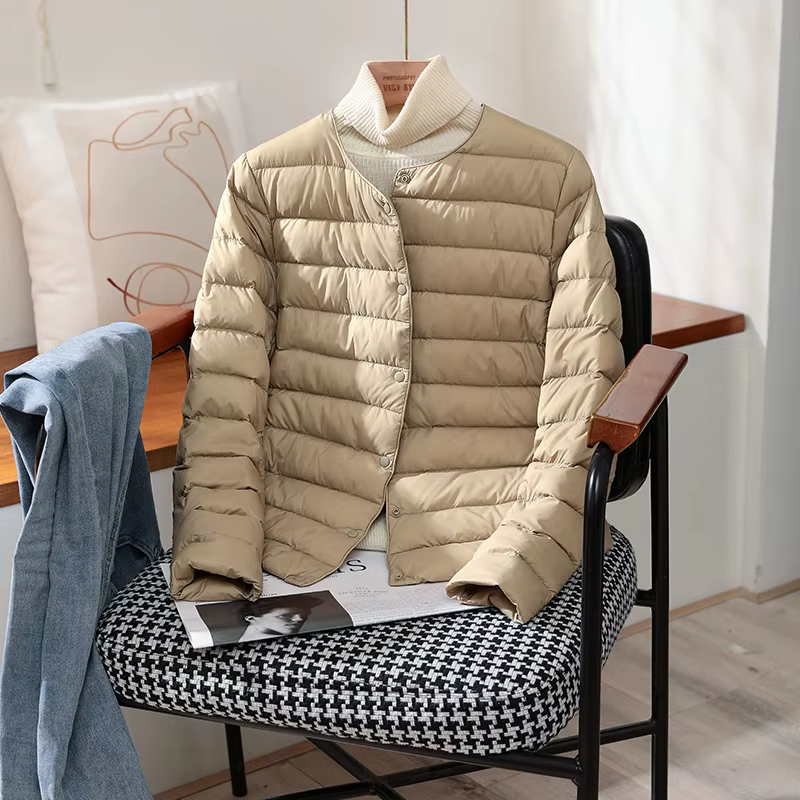 Vestes chaudes en duvet de canard blanc pour femme, manteaux bouffants Ultra légers et pliables, à l