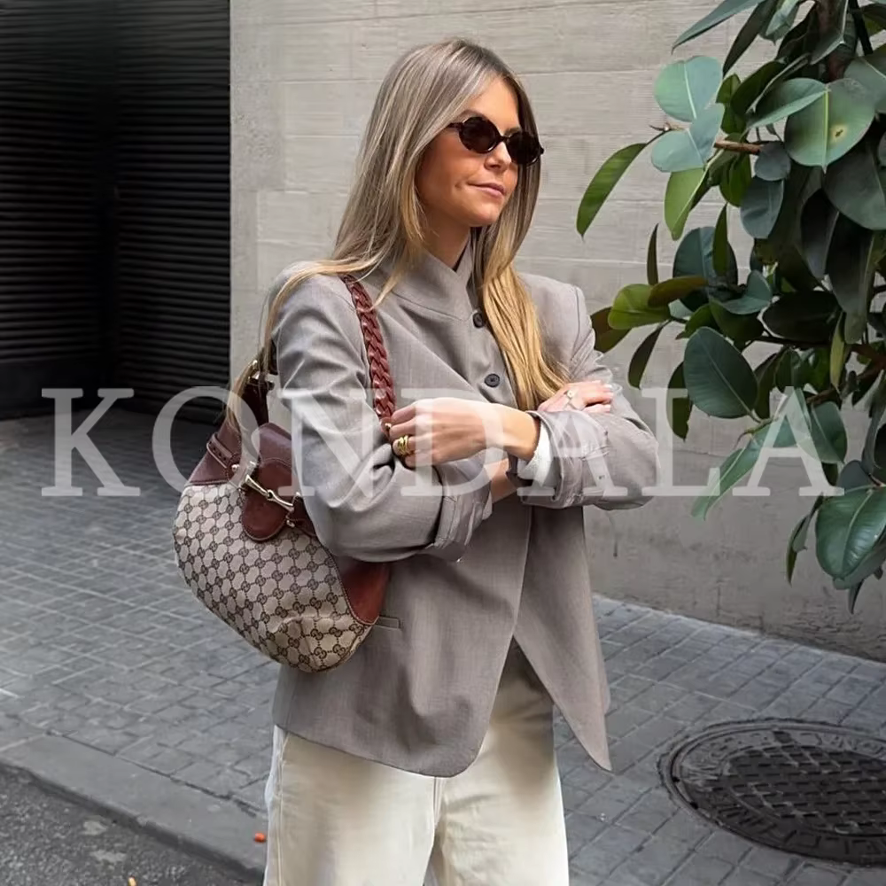 KONDALA 2026 Printemps-Été – Blazers Élégants et Décontractés pour Femmes, Col Semi-Montant, Chic et