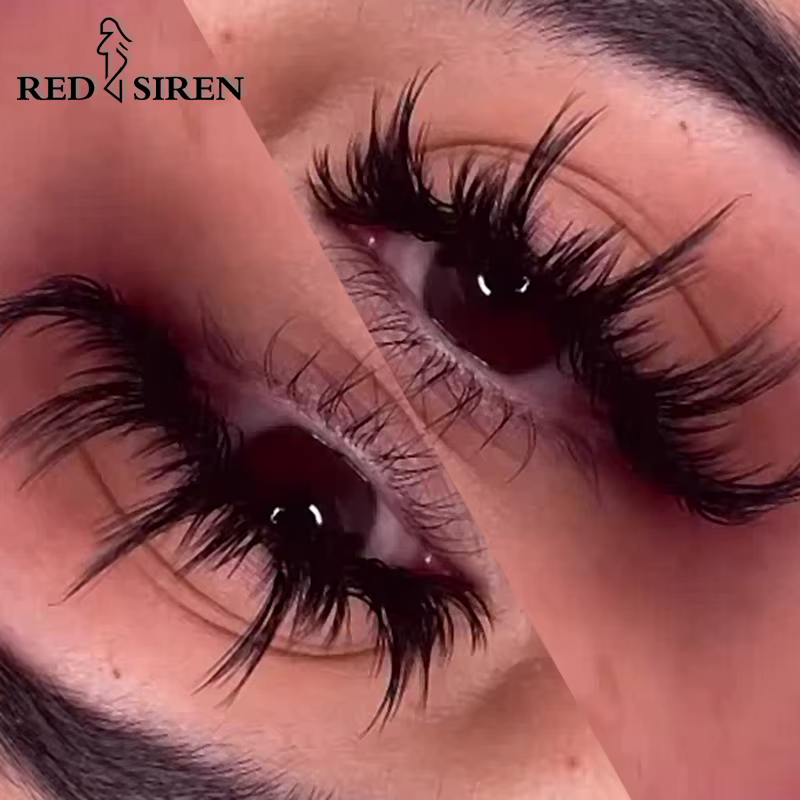 RED SIREN – faux-cils en Manga mouillés, longs, épais, naturels, à la mode, maquillage coréen, nouve