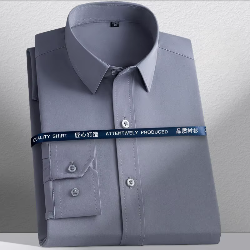 Nouvelles chemises pour hommes à manches longues, chemises habillées pour hommes, coupe ajustée, che