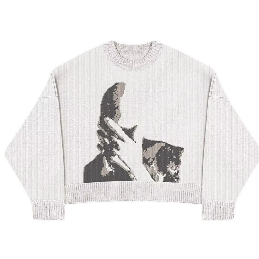 Pull rétro à manches longues pour femme, pull à la mode, motif étoile, Y2K, décontracté, Harajuku, t