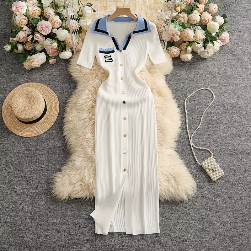 YuooMuoo Chic mode Sexy Wrap hanches tricoté Maxi robe femmes marque mode broderie robe pull élégant