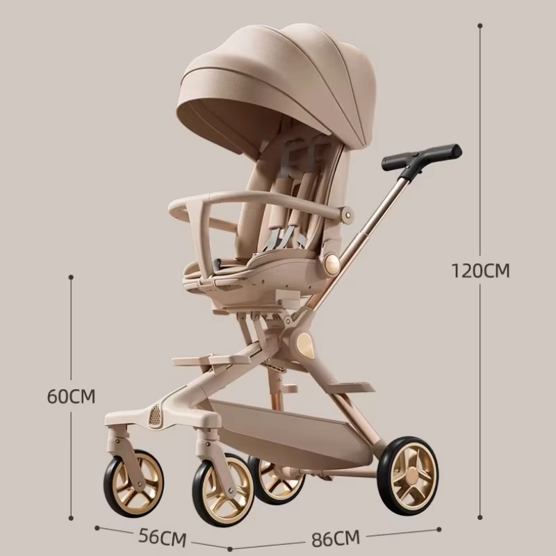 Poussette haute vue légère pour bébé, guidon réglable, poussette multifonction pour bébé, poussette