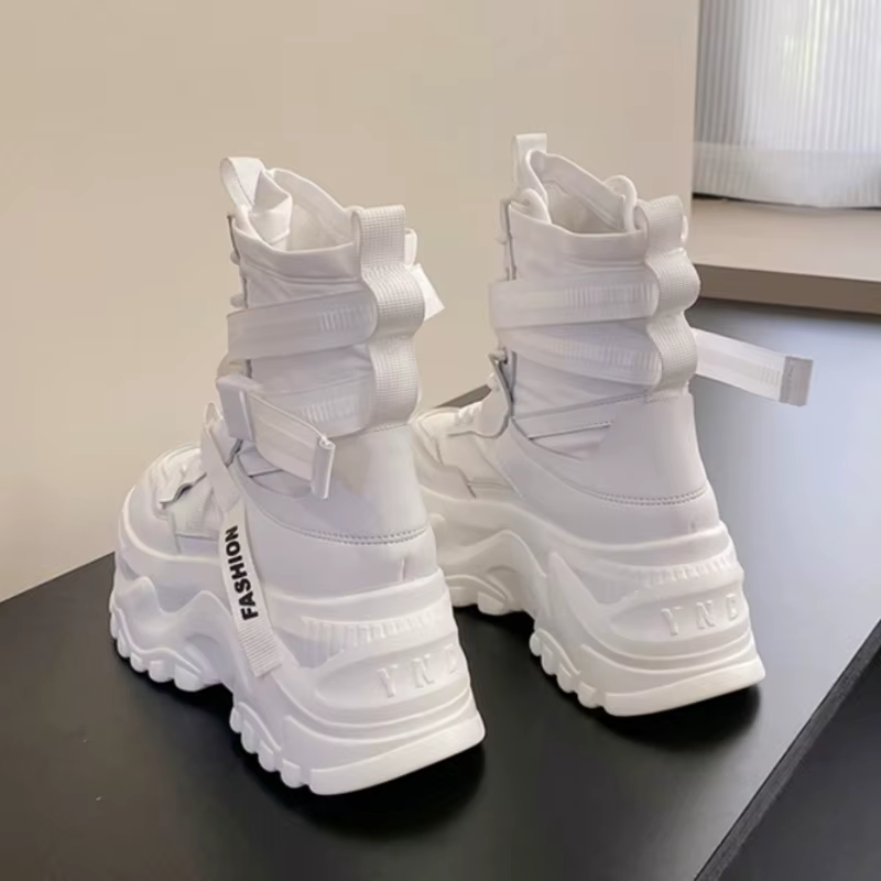 Nouvelle plate-forme baskets femmes croix à lacets chaussures légères décontractées créateur de mode