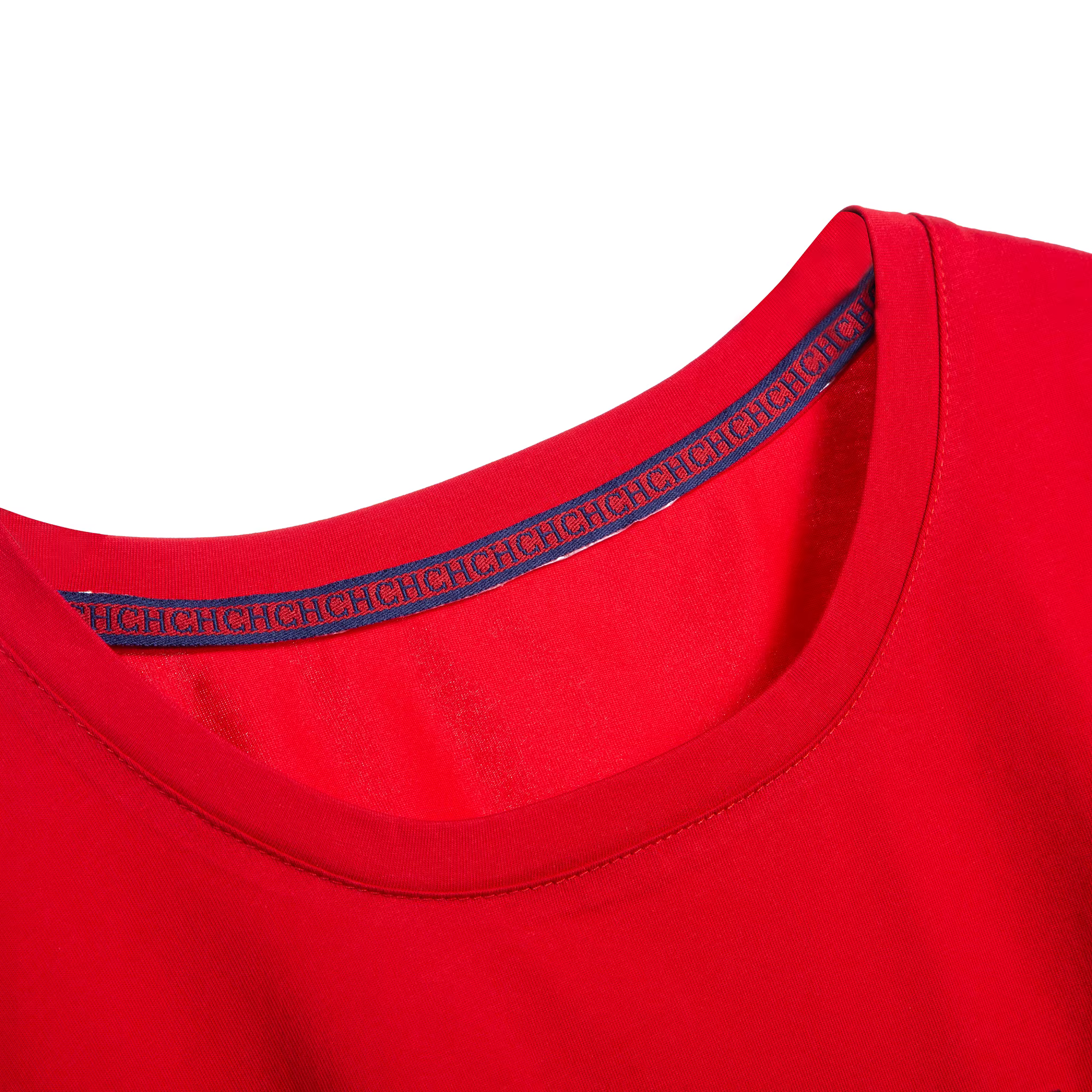 CHCH T-shirt femme 2025 nouveau brodé à la main industrie lourde haut décontracté Simple col rond ma