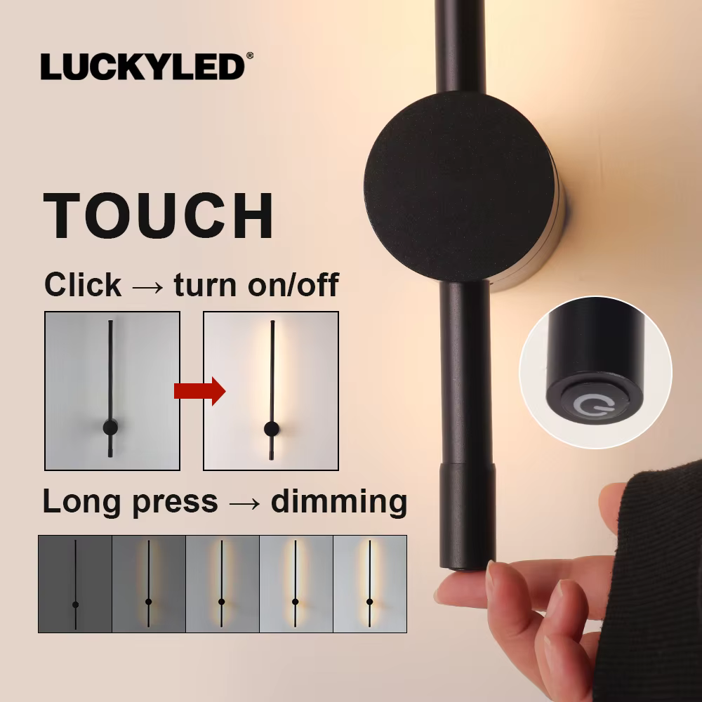LUCKYLED moderne mur LED lumière AC85-290V longue applique applique 100 cm 120 cm intérieur applique