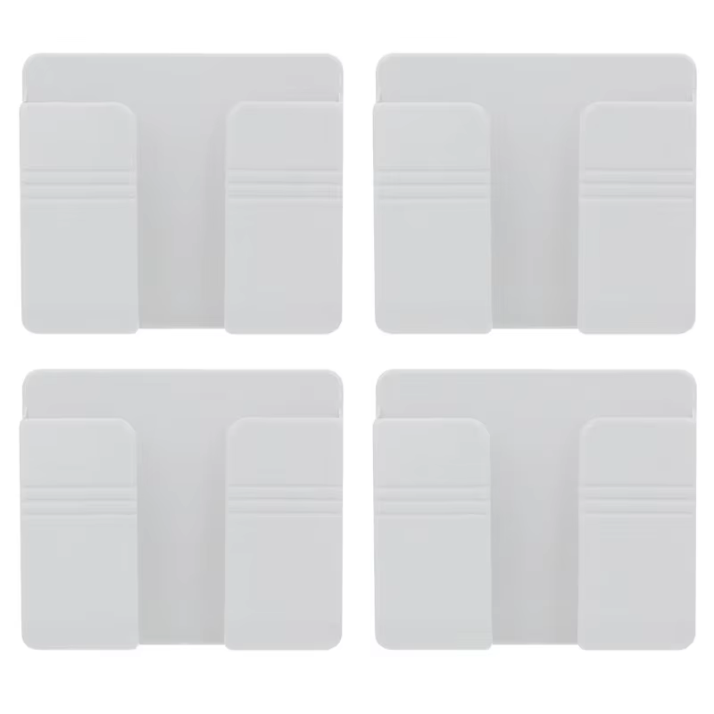 Boîte de rangement murale multifonction sans poinçon, 4/2/1 pièces, organisateur de télécommande TV,