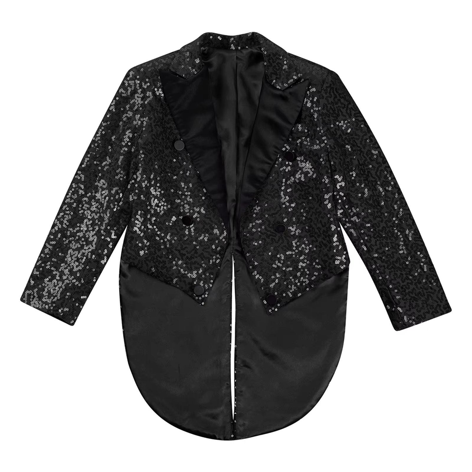 Veste de manteau à paillettes pour enfants garçons, coupe classique, smoking avec queues, Blazer bri