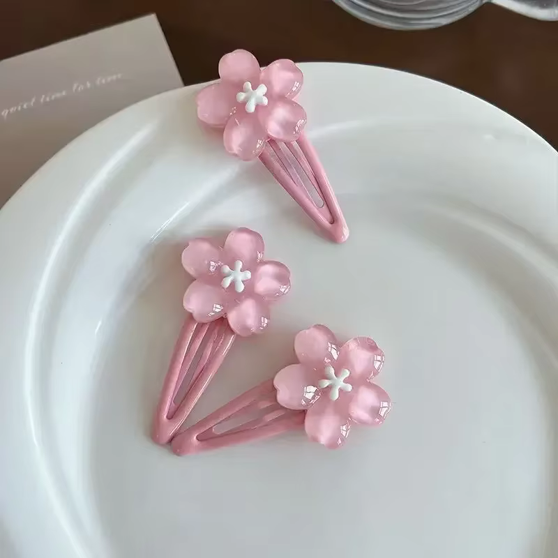 Pince à cheveux en fleurs de cerisier, douce et mignonne, couvre-chef pour filles mignonnes, BB Clip
