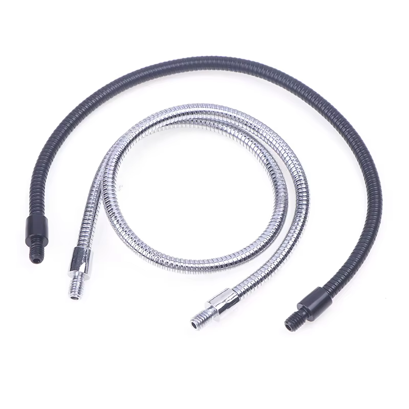 Tuyau de positionnement de Microphone à col de cygne M4, noir et argent, deux dents externes M4, Tub