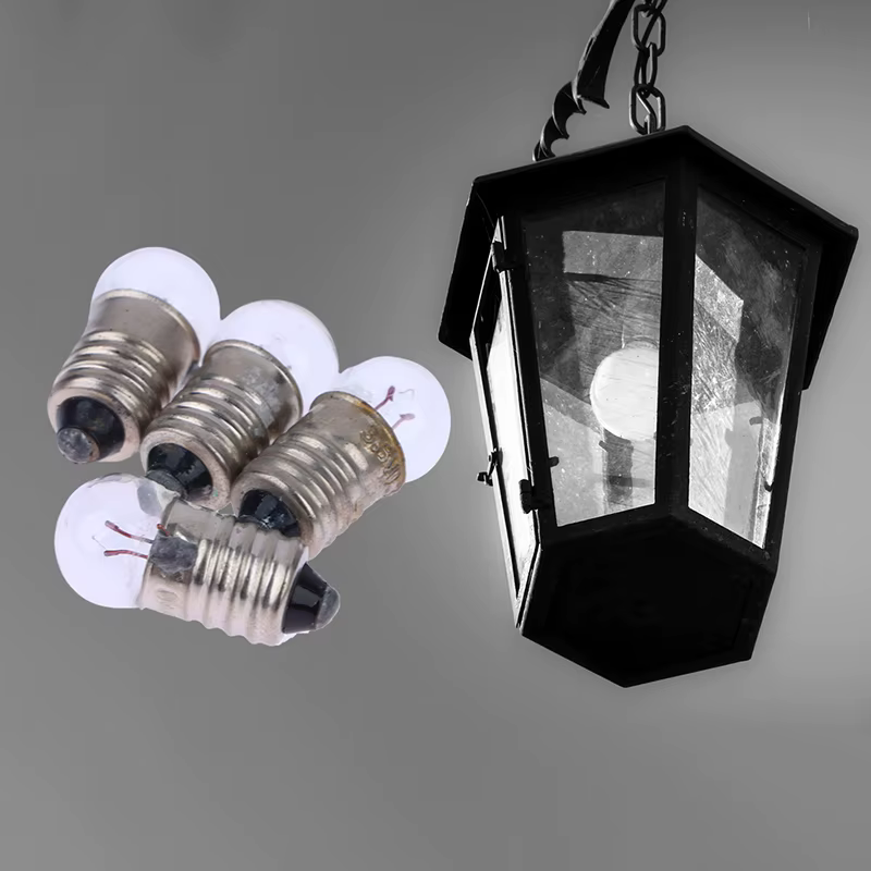 Petites ampoules rondes miniatures pour la maison, lampe de poche, perles d'ampoule, canon à lumière