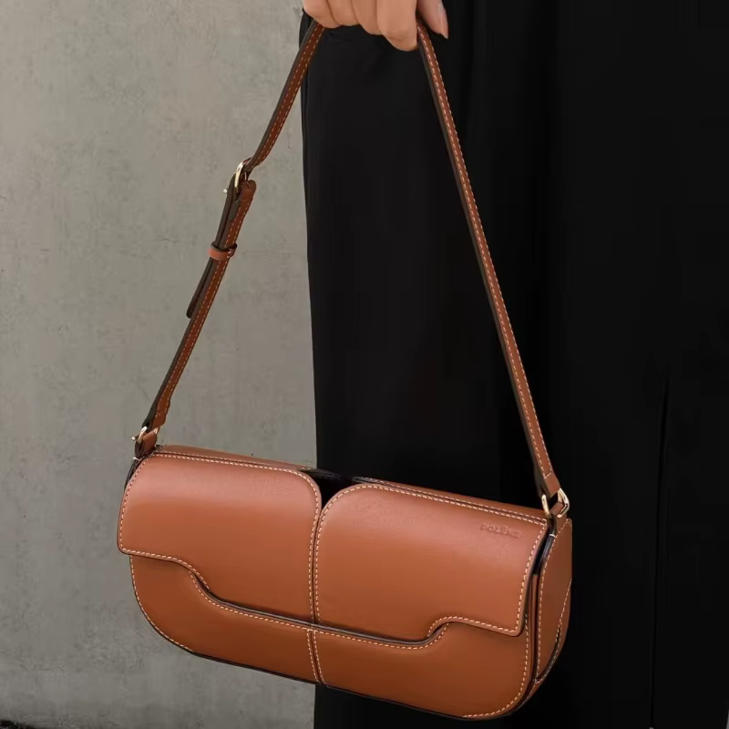 Sac à main unisexe en cuir véritable pour femme, modèle 2026, idéal pour le travail, les trajets quo