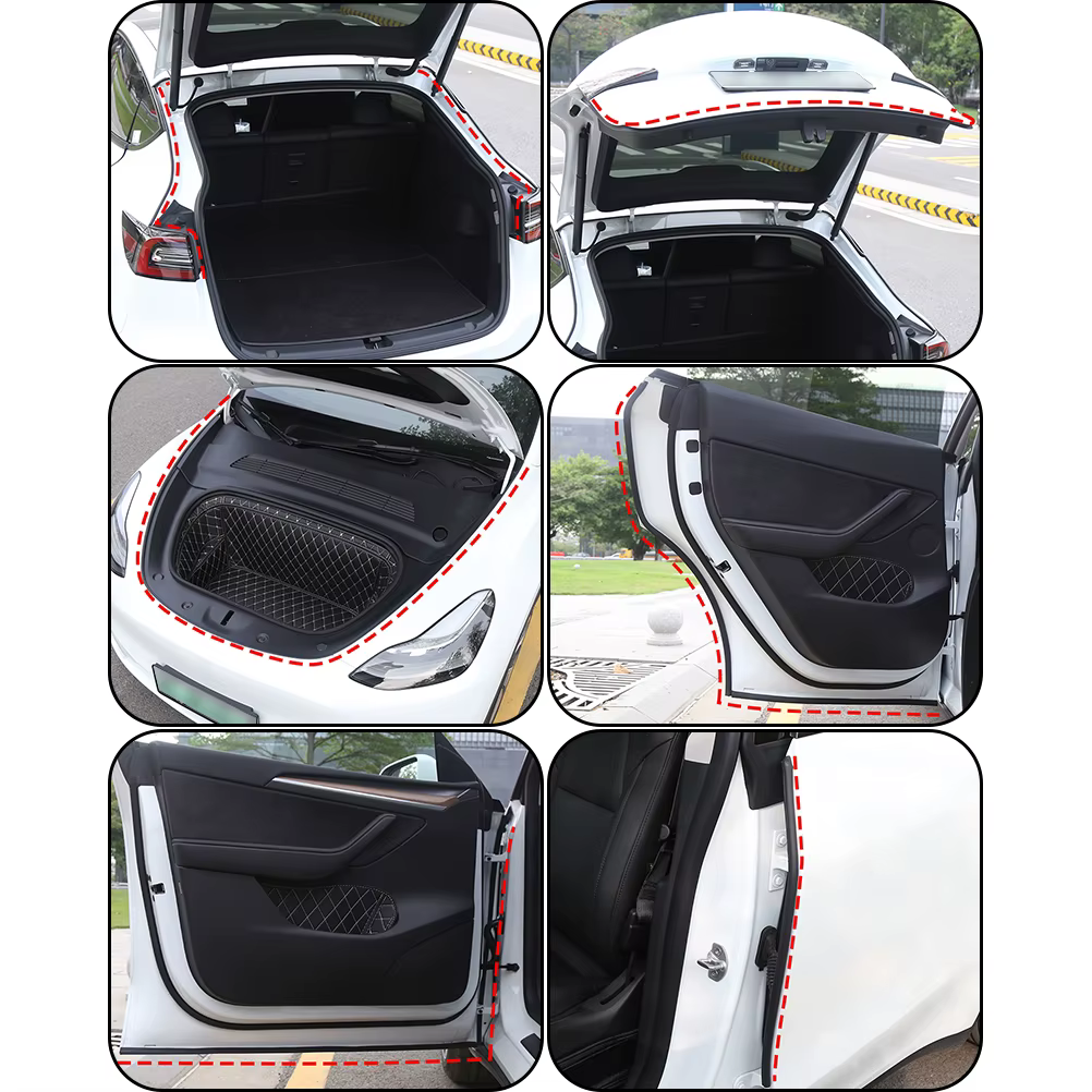 Kit de bande de joint de porte de voiture, coupe-froid en caoutchouc EPDM insonorisé, capot de coffr