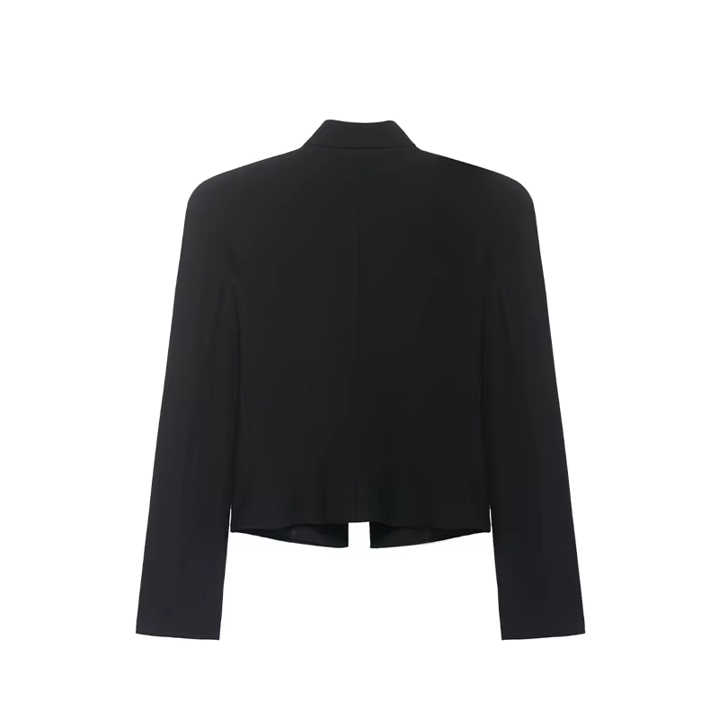 Veste Courte Femme Blazer avec Décoration Tressée et Boutons Dorés Épaulettes – Collection Printemps