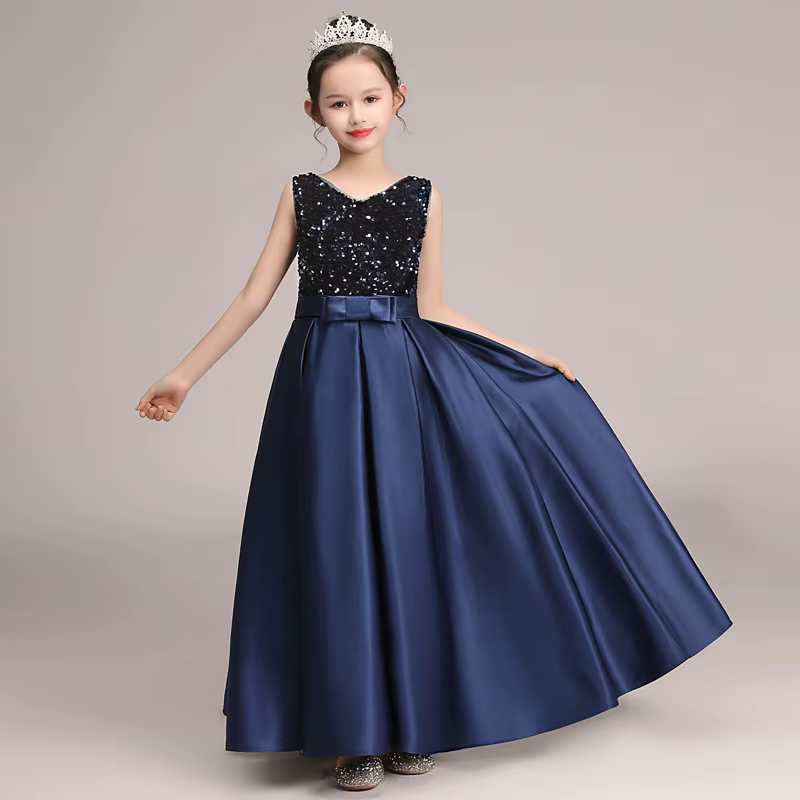 Robe de princesse élégante pour filles 2026, tenue de soirée formelle pour piano et violon, costume 