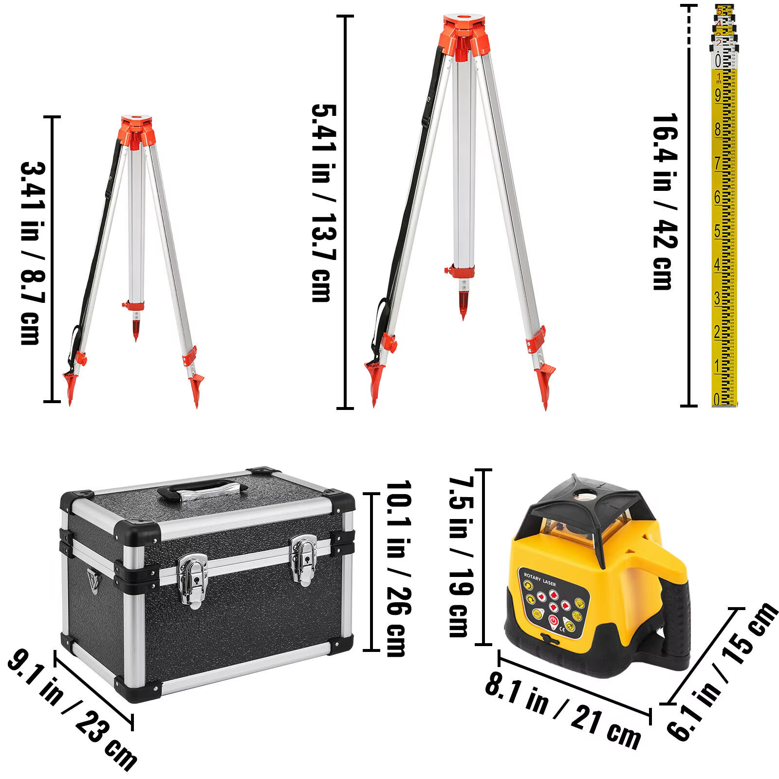 SucceBuy 360 niveau Laser rotatif auto-nivelant 500m balayage horizontal vertical Construction de me