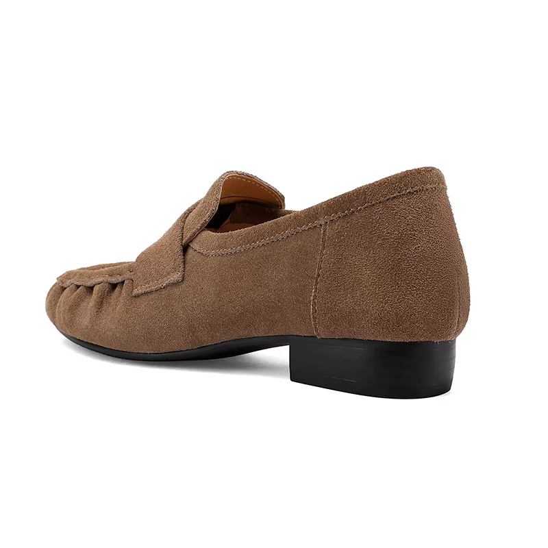 SmallHut nouvelle tendance printemps vache daim femmes mocassins marron kaki chocolat gris Patchwork
