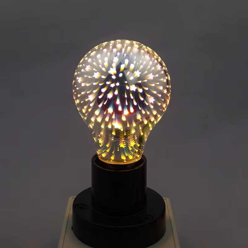 Lampe de feux d'artifice étoile vintage Edison, ampoule LED 3D, veilleuse de vacances, décoration de