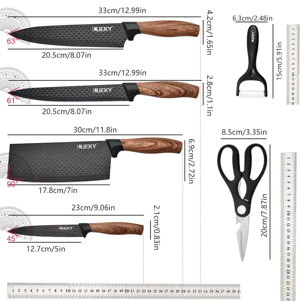 ZENG – ensemble de couteaux de cuisine, couteau de Chef tranchant en acier inoxydable, couperet, cis