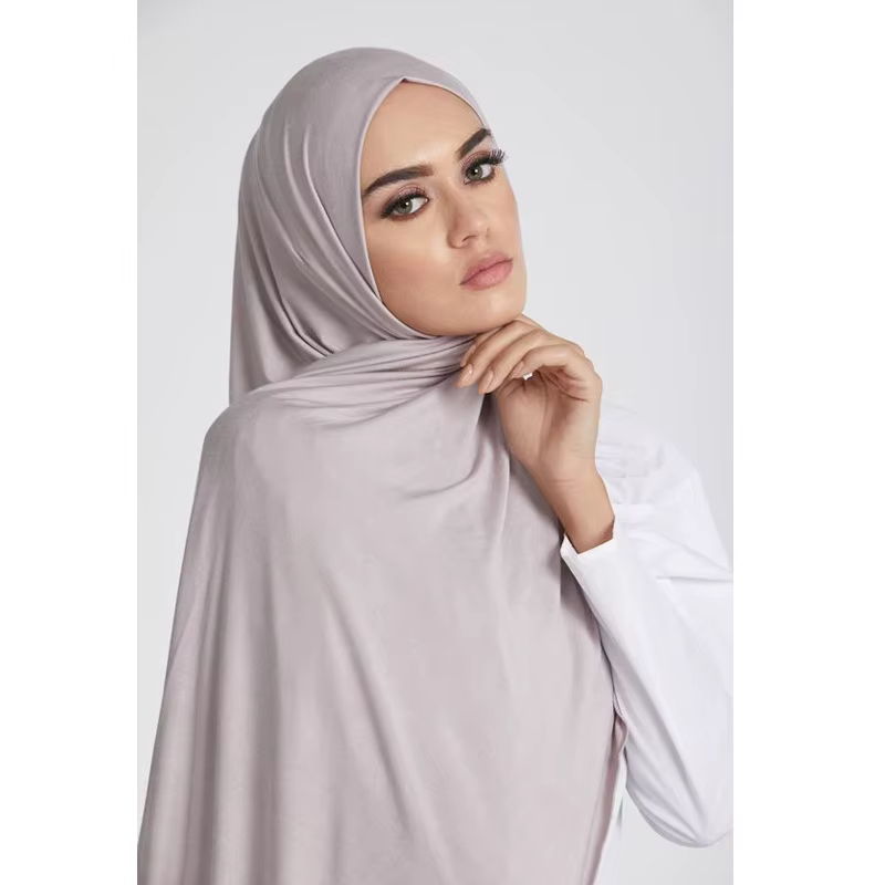 Écharpe Hijab en Jersey de Coton Modal pour Femme, Long Châle Musulman, Turban Doux Uni, Bandeau de 
