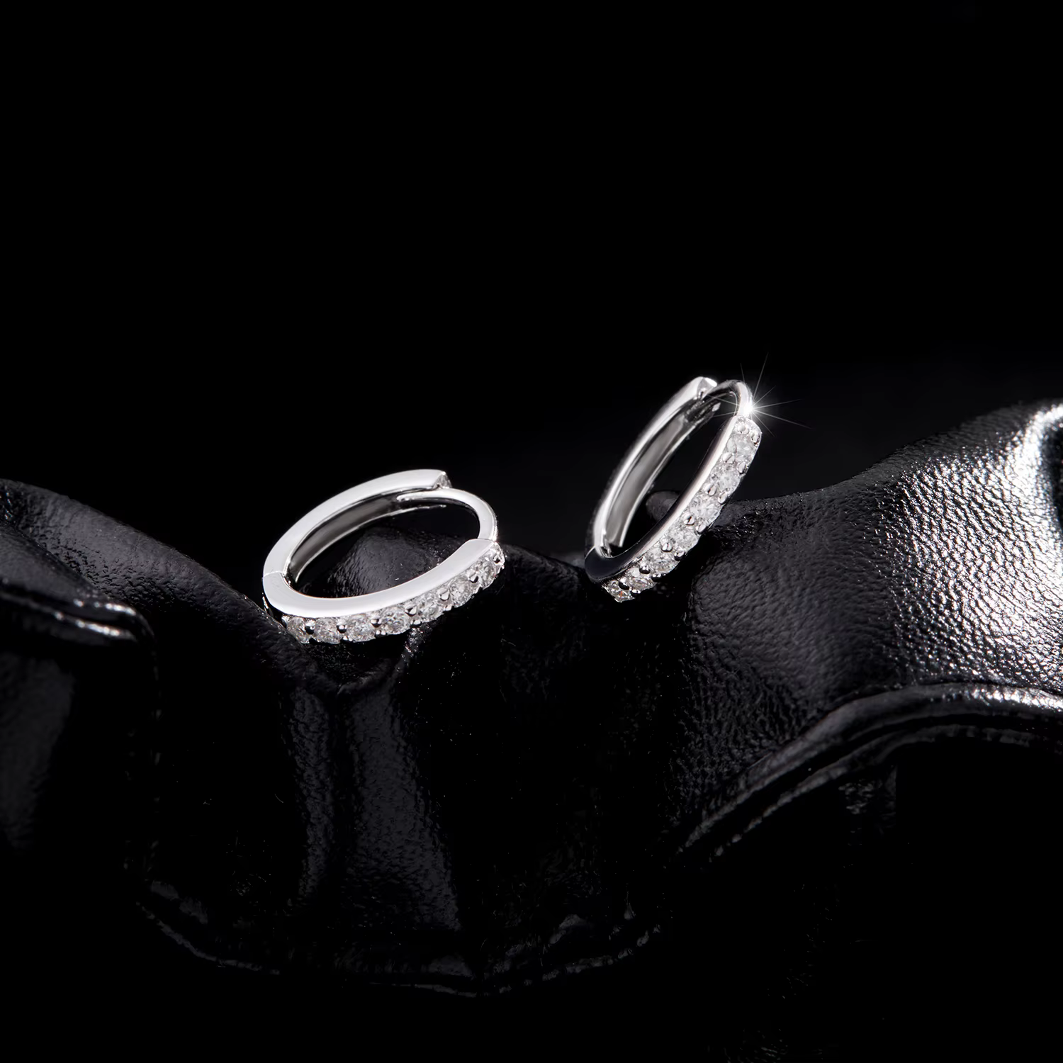 MODIAN D couleur scintillante Moissanite boucles d'oreilles 925 en argent Sterling classique brillan