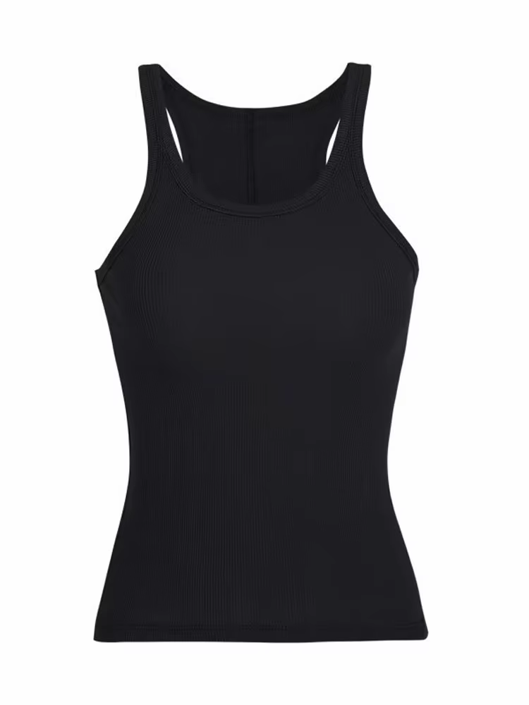 Débardeur tricoté côtelé de couleur unie pour femmes, camisole d'été Vintage sans manches des années