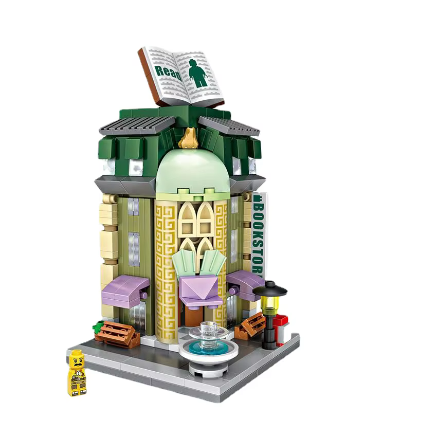 LOZ blocs mignon Mini magasin de rue enfants jouets éducatifs petite boutique Brinquedos modèle briq