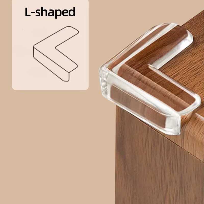 Protection d'angle de table en silicone pour la sécurité des bébés, protection transparente des bord