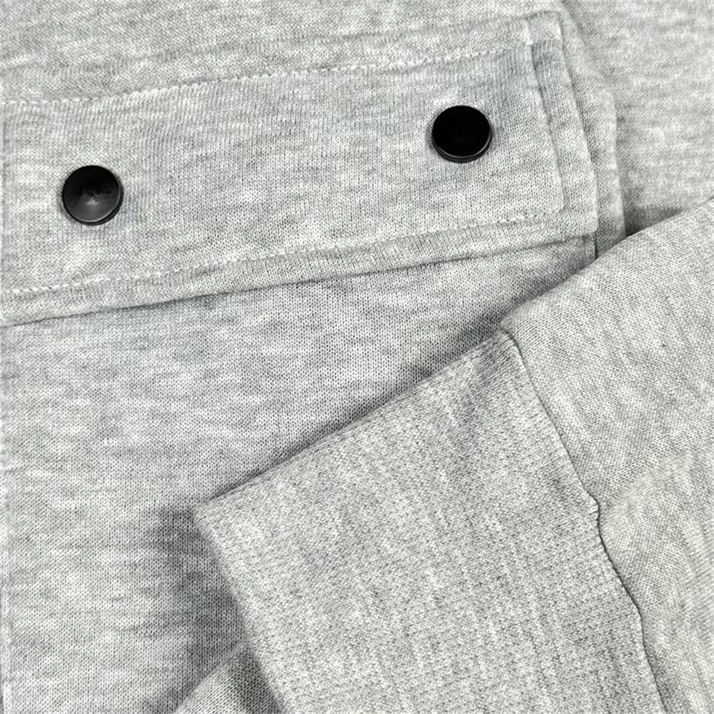 Sweat à capuche chaud pour hommes, Long, quotidien, extérieur, multi-poches, fermeture éclair, confo