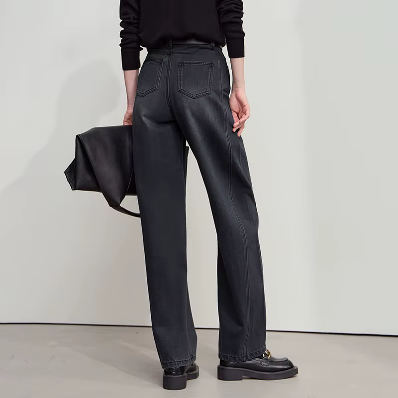 Jean décontracté Amii pour femme, nouvelle collection Printemps 2025, pantalon minimaliste rétro pol