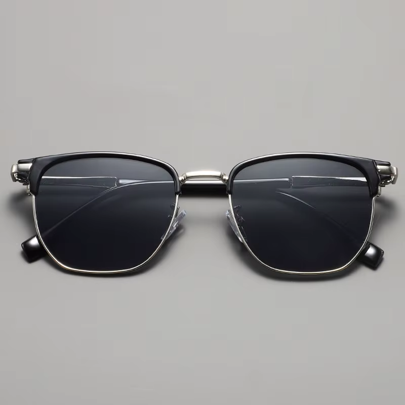 Nouvelles Lunettes de Soleil Carrées Vintage pour Femmes et Hommes, Monture Métallique de Marque, Lu