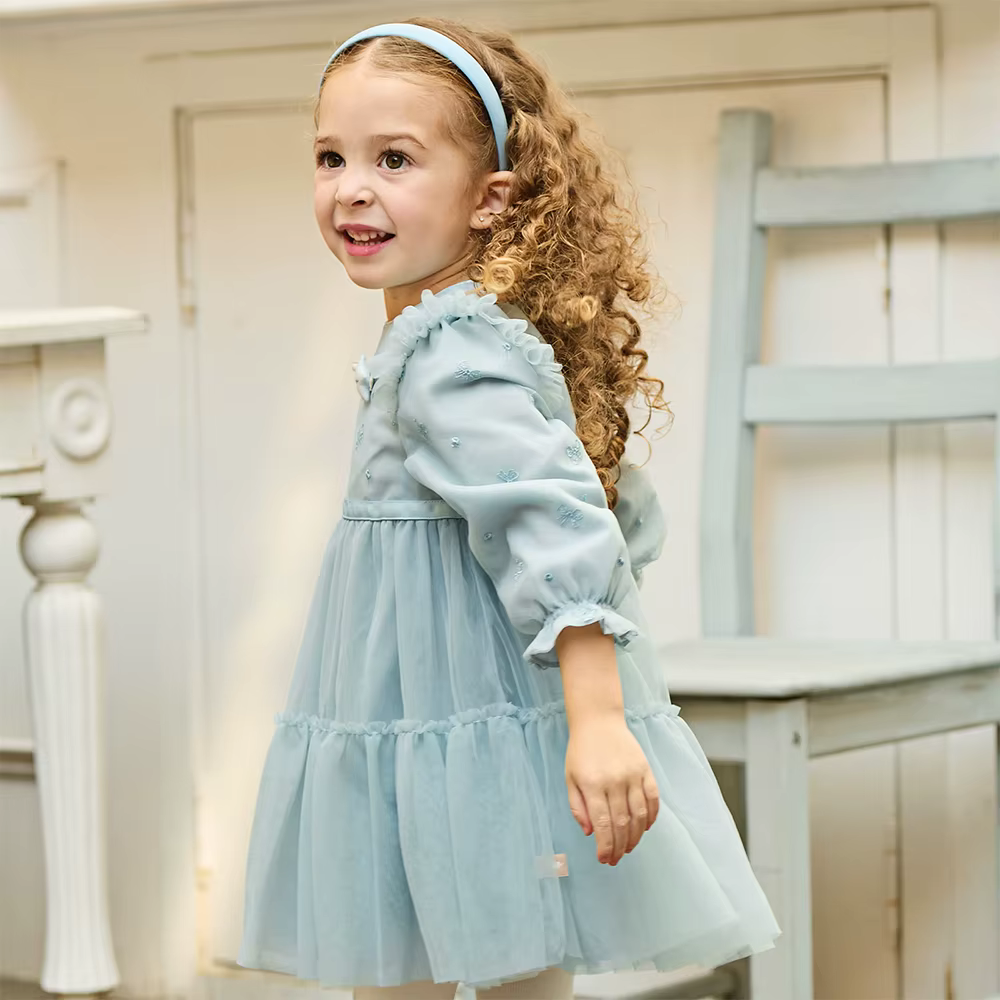 Robes en maille pour enfants Dave Bella, vêtements pour filles, automne-printemps, manches longues, 
