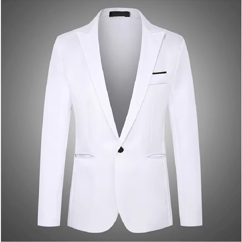 Veste de costume d'affaires décontractée pour hommes, tendance, légère, luxueuse, Slim, sans repassa