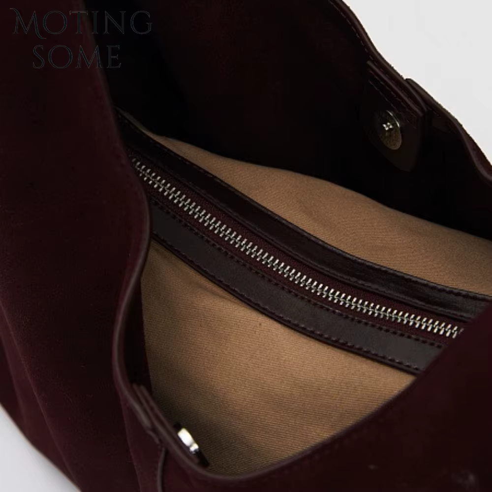 Motingsome Respzed-Sac en daim pour femme, sacs à main de dégager de luxe, fourre-tout décontracté e