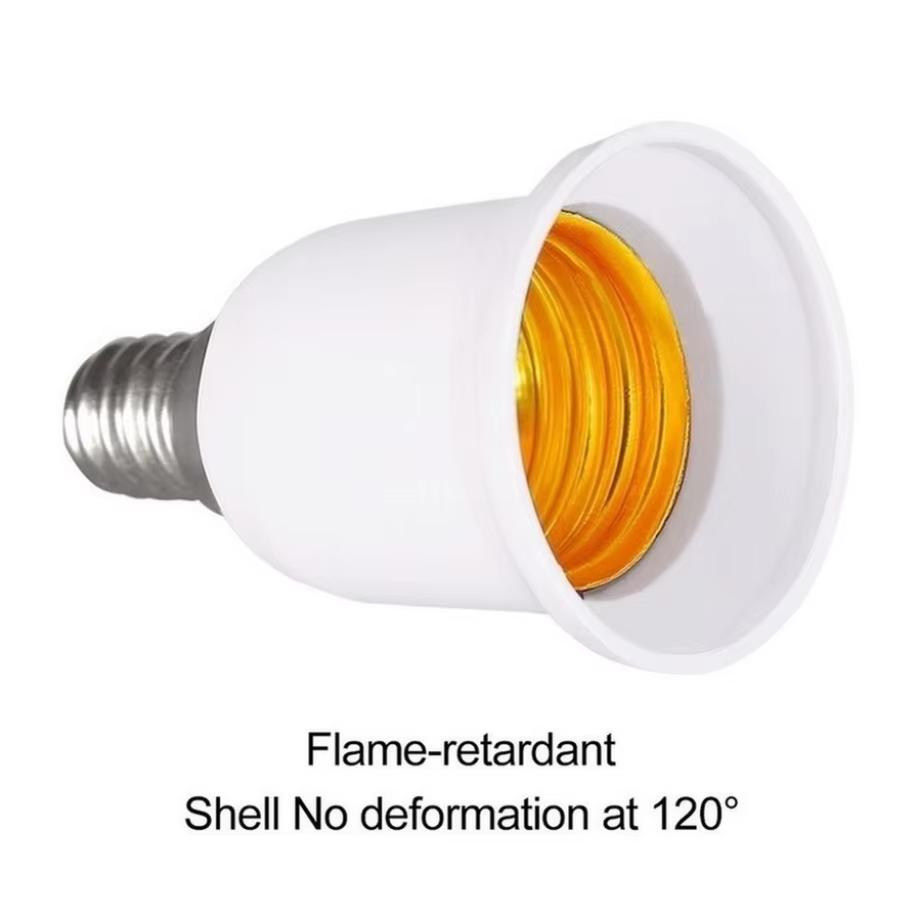 VzzUoo – adaptateur E14 à E27, douille de Conversion, convertisseur en plastique ignifuge, matériau 