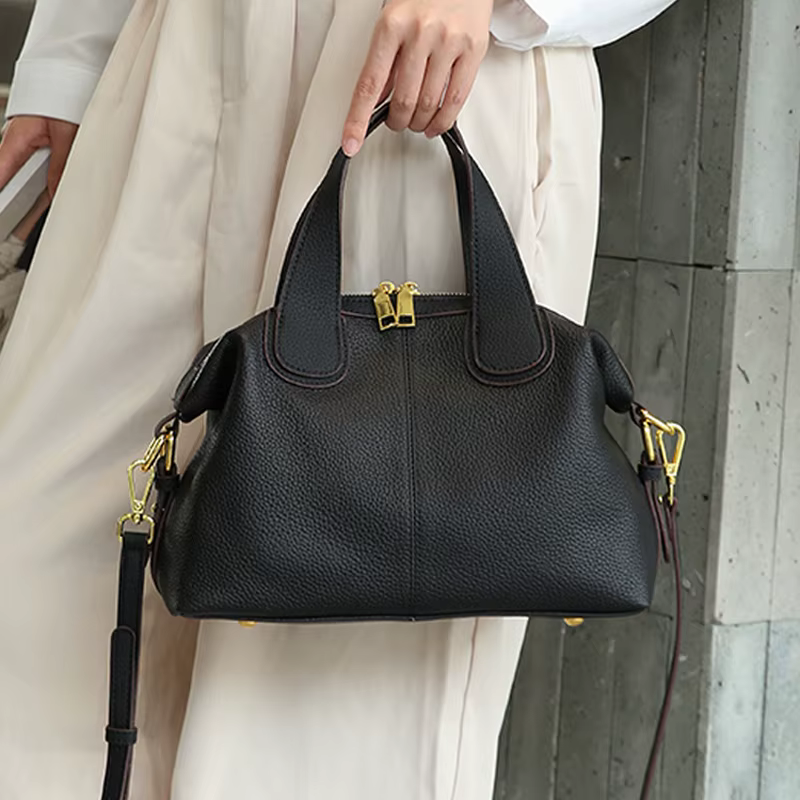 Sac en cuir de vache naturel pour femmes, sacs à bandoulière rétro en cuir de vache, sac à bandouliè
