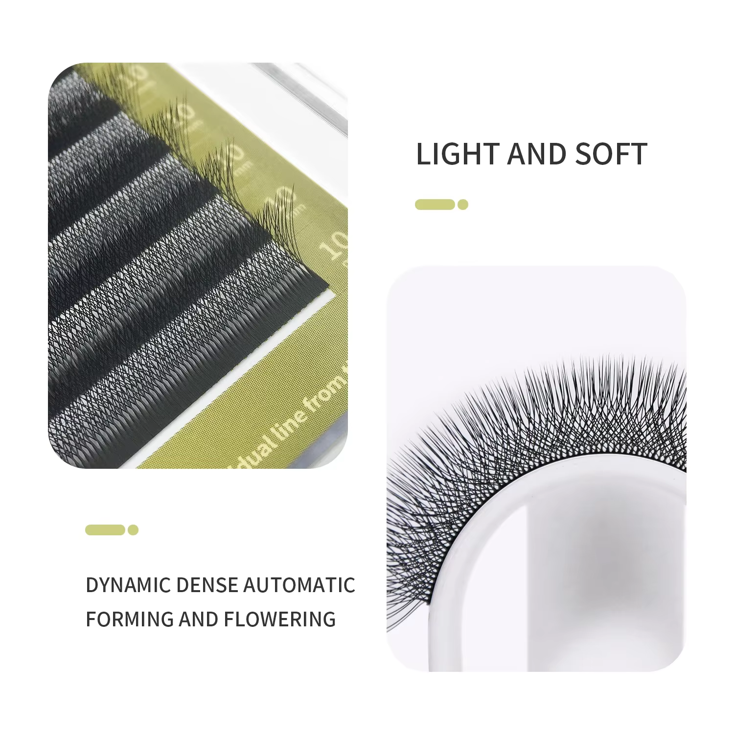 GLAMLASH 3D 4D 5D W en forme de cils cils facile ventilateur Extensions de cils en gros YY préfabriq